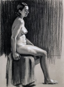 Charcoal figure drawing