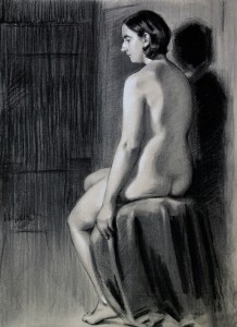 Charcoal figure drawing