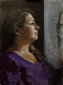 Oil painted portrait