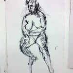 Charcoal gesture sketching by Helen Davison