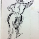Charcoal gesture sketching by Helen Davison
