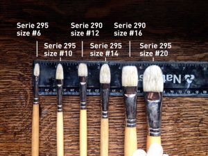 Hog hair brushes from Zecchi, Florence