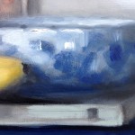 Detail from 'Homage to Euan Uglow' - oil painting by Helen Davison