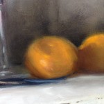 Detail from 'Homage to Euan Uglow' - oil painting by Helen Davison