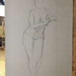 Charcoal figure drawing - Helen Davison