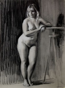 Charcoal figure drawing - Helen Davison