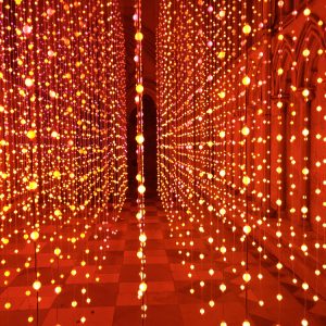 'Enlightenment', light installation by Squidsoup. Salisbury Cathedral.