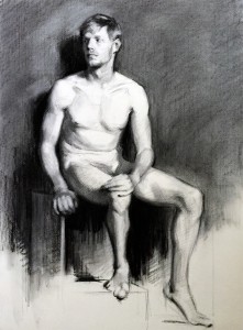Charcoal figure drawing - Helen Davison