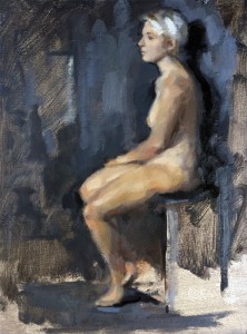 Nude oil painting by Helen Davison