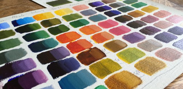 Oil painting colour chart