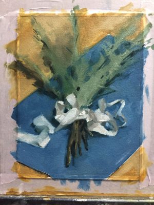 still life oil painting on Arches oil paper