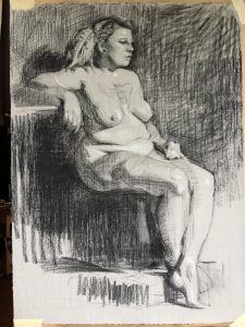 Charcoal figure drawing - Helen Davison
