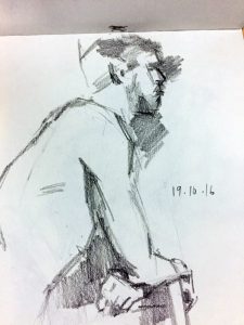 Life drawing gesture sketches by Helen Davison