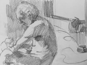 Life drawing gesture sketches by Helen Davison