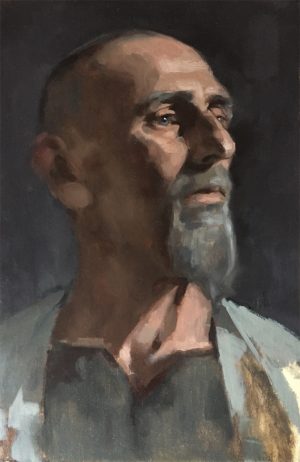 Oil portrait sketch of Fred by Helen Davison