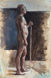 Male figure painting by Helen Davison Bradley